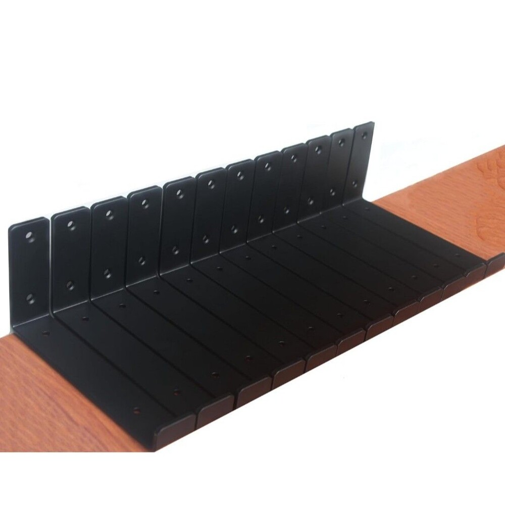 8 Pack - 7.25"L X 4"H X 1.5"W Shelf Bracket, 1/5” Thick Iron Metal Wall Floating